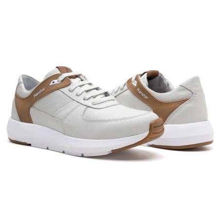 Tênis Sneaker Masculino Confort Gelo/Caramelo 9002 Tênis Sneaker Masculino Confort Gelo/Caramelo 9002