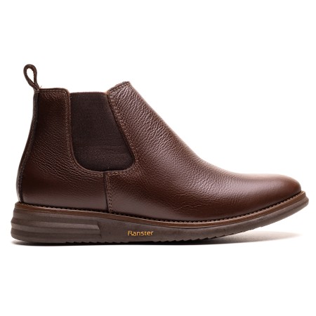 BOTA FINA EM COURO CAFÉ PL-1001C