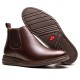 BOTA FINA EM COURO CAFÉ PL-1001C