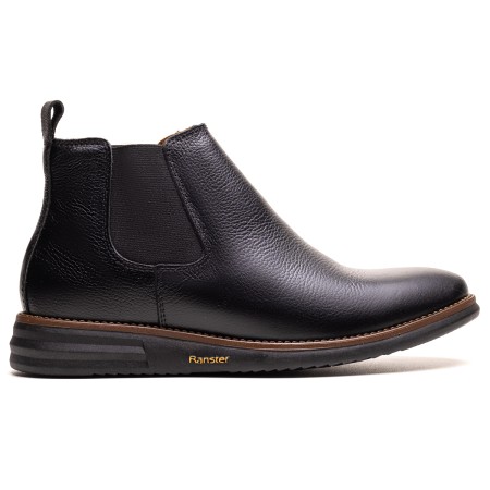 BOTA FINA EM COURO PRETA PL-1001P