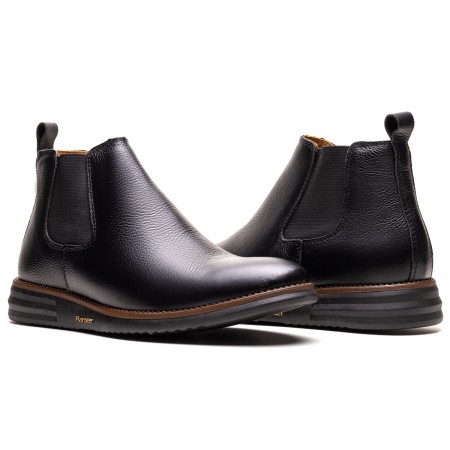 BOTA FINA EM COURO PRETA PL-1001P