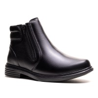 BOTA FINA EM COURO PRETA PL-1002P