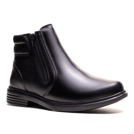 BOTA FINA EM COURO PRETA PL-1002P