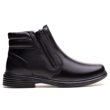 BOTA FINA EM COURO PRETA PL-1002P