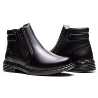 BOTA FINA EM COURO PRETA PL-1002P