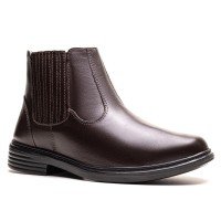 BOTA FINA EM COURO CAFÉ PL-1005C
