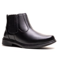 BOTA FINA EM COURO PRETA PL-1005P