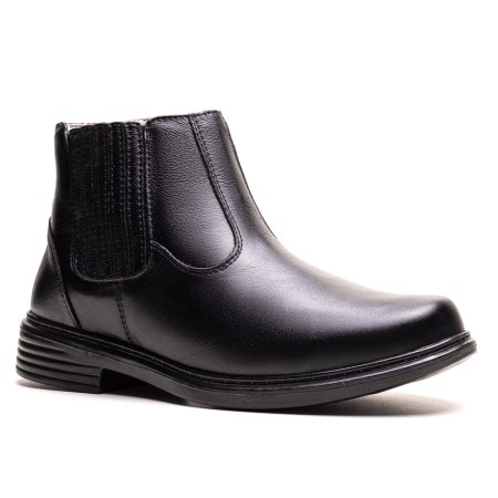 BOTA FINA EM COURO PRETA PL-1005P