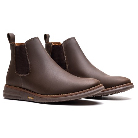 BOTINA MASCULINA ULTRA COMFORT EM COURO CAFÉ PL-1006C